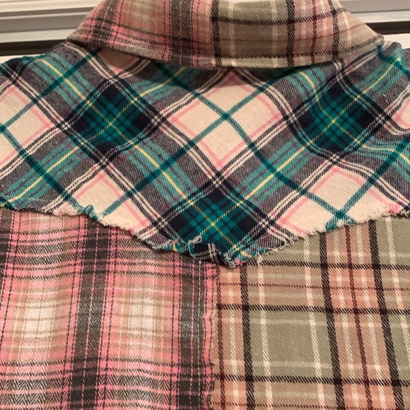 Pol, patchwork flannel button down shirt, size medium, NWOT - Picture 9 of 11